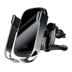 Автомобильный держатель Baseus Rock-solid Electric Holder Wireless Charger Silver (WXHW01-0S)