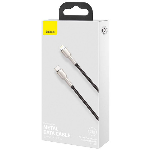Baseus Cafule Series Metal Type-C To Lightning 1m 20W Black (CATLJK-A01)