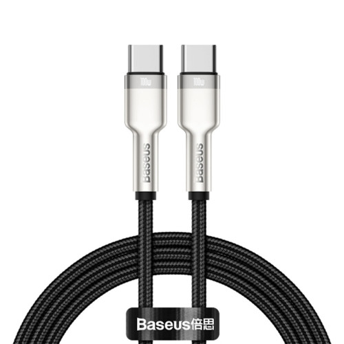 Baseus Cafule Series Metal Type-C to Type-C 1m 100W Black (CATJK-C01)