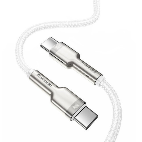 Baseus Cafule Series Metal Type-C to Type-C 1m 100W White (CATJK-C02)