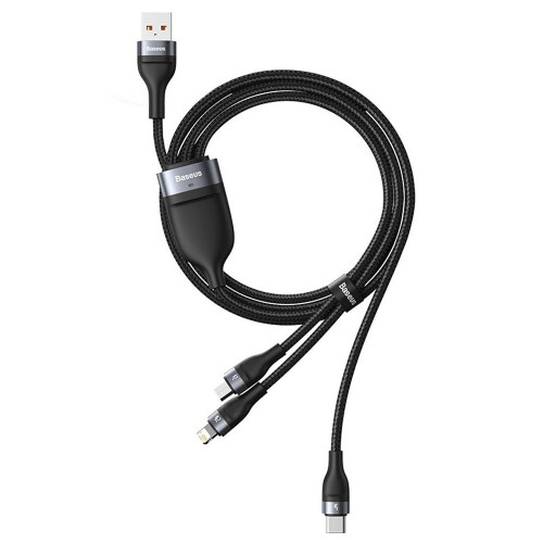 Baseus Flash Series 3-in-1 1.2m Gray/Black (CA1T3-G1)