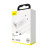 Baseus Mini Quick Charger 45W Type-C + USB with Mini Cable Type-C to Type-C 60W 1m White (CCGAN-Q02)
