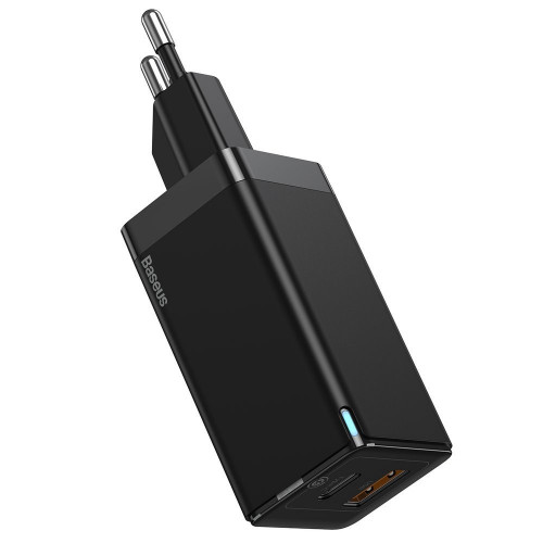 Baseus Mini Quick Charger 45W Type-C + USB with Mini Cable Type-C to Type-C 60W 1m Black (CCGAN-Q01)