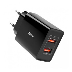 Baseus Speed Mini QC Dual U Charger 2 USB 18W Black (CCFS-V01)