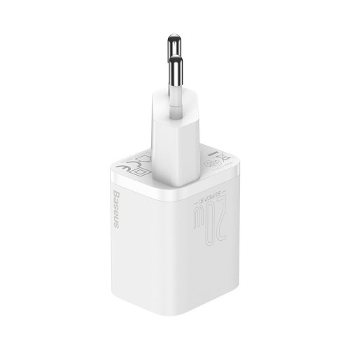 Baseus Super Silicone PD Charger 20W Type-C with Cable Type-C to Lightning White (TZCCSUP-B02)