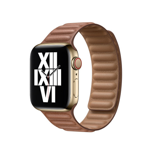 Apple Watch 42/44mm Leather Link Saddle Brown S/M (MY9H2)