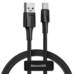 Baseus White Series (support VOOC) USB toType-C 5A 1m Black (CATSW-F01)