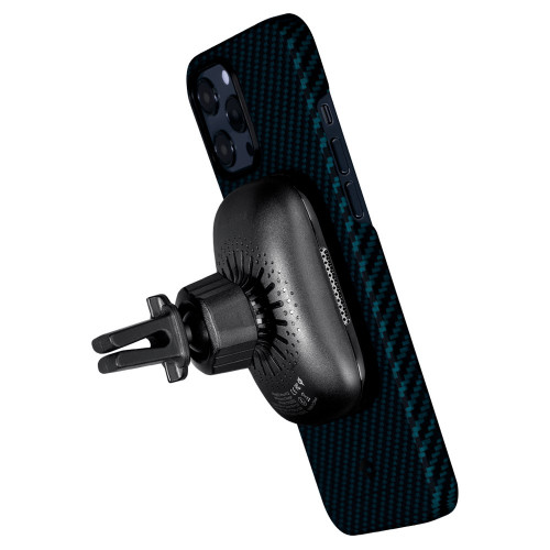 Чехол-накладка (карбоновый) Apple iPhone 12 Pro Max Pitaka MagEZ Case Twill Black/Blue (KI1208PM)