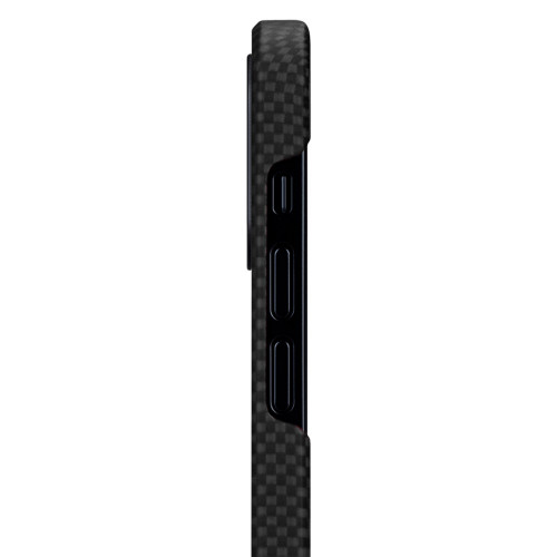 Чехол-накладка (карбоновый) Apple iPhone 12 Pitaka MagEZ Case Plain Black/Grey (KI1202M)