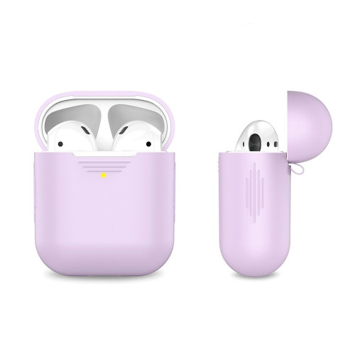 Чохол-накладка (силіконовий) Apple AirPods AhaStyle Lavender (X0024LOD57)