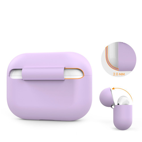 Чехол-накладка (силиконовый) Apple AirPods Pro AhaStyle Lavender (X002DQXZTN)
