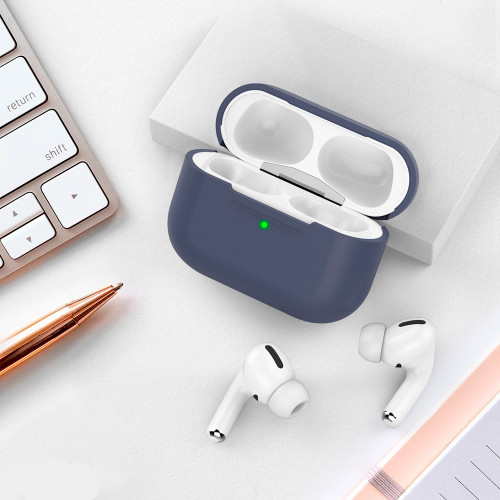 Чехол-накладка (силиконовый) Apple AirPods Pro AhaStyle Navy Blue (X002DQXZTX)