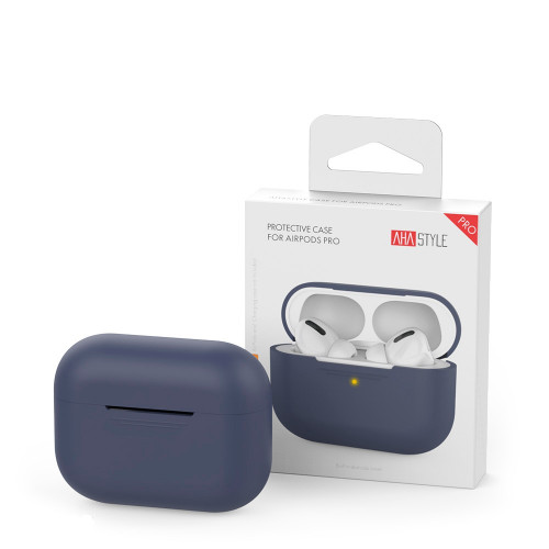 Чехол-накладка (силиконовый) Apple AirPods Pro AhaStyle Navy Blue (X002DQXZTX)