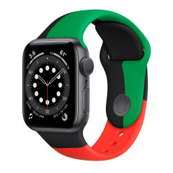 Apple Watch Series 6 GPS 40mm Space Gray Aluminum Case with Black Unity Sport Band (MJ6N3)