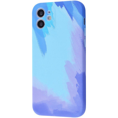Чехол-накладка (силиконовый) Apple iPhone 12 WAVE Watercolor Case Blue