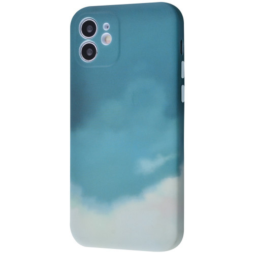 Чехол-накладка (силиконовый) Apple iPhone 12 WAVE Watercolor Case Dark Green/Gray