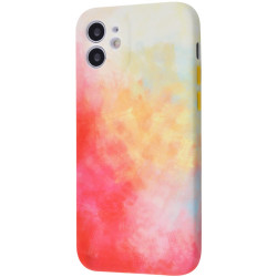 Чохол-накладка (силіконовий) Apple iPhone 12 WAVE Watercolor Case Dark White/Red