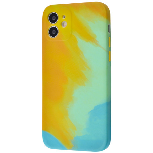 Чохол-накладка (силіконовий) Apple iPhone 12 WAVE Watercolor Case Dark Yellow/Dark Green