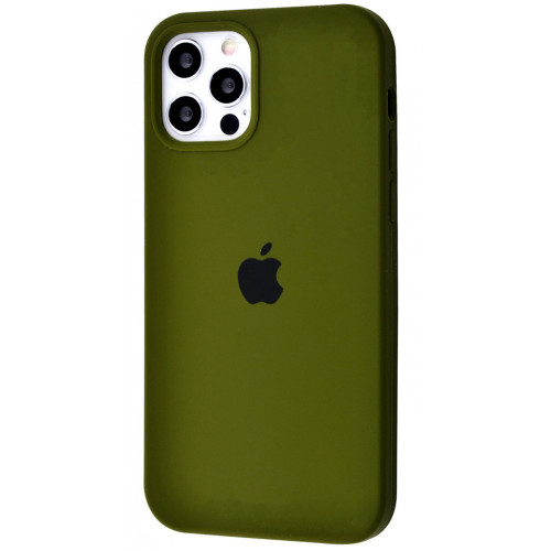 Чехол-накладка (силиконовый) для iPhone 12 Pro Max Silicone Case Full Cover Army Green