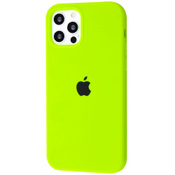 Чохол-накладка (силіконовий) для iPhone 12 Pro Max Silicone Case Full Cover Lime Green
