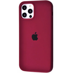 Чохол-накладка (силіконовий) для iPhone 12 Pro Max Silicone Case Full Cover Marsala