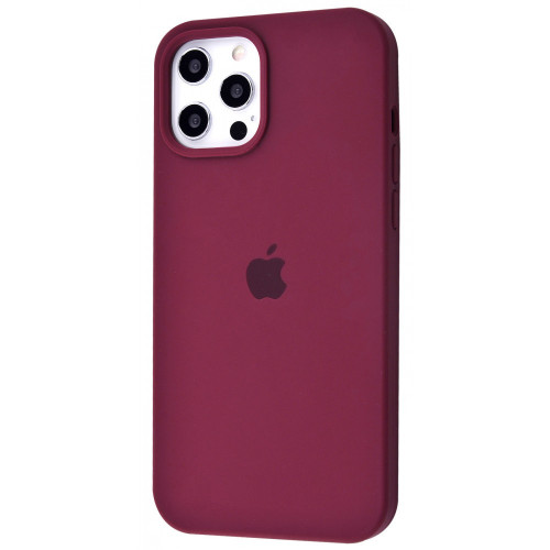 Чехол-накладка (силиконовый) для iPhone 12 Pro Max Silicone Case Full Cover Plum
