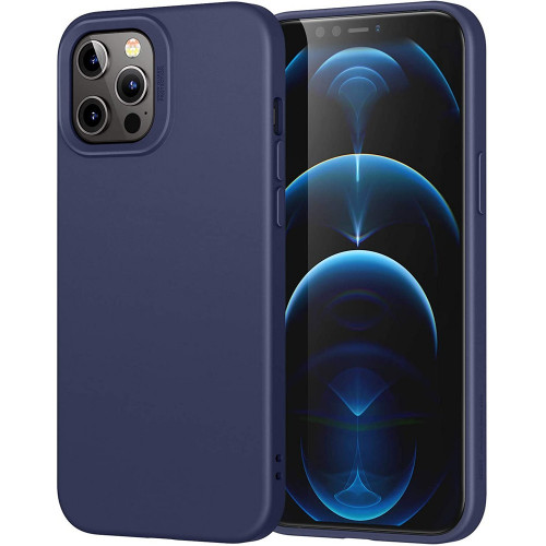 Чехол-накладка (силиконовый) Apple iPhone 12/12 Pro ESR Liquid Silicone Case Navy Blue