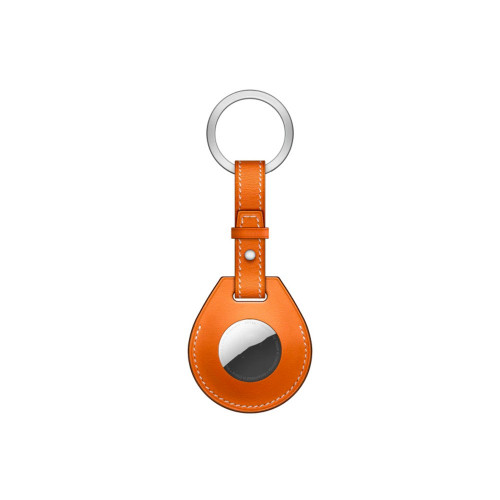 Брелок (кожанный) для AirTag Hermès Key Ring High Copy Orange