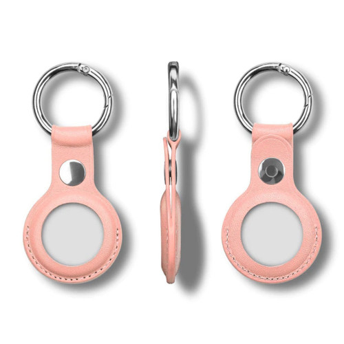Брелок (шкіряний) для AirTag Leather Key Ring High Copy Pink