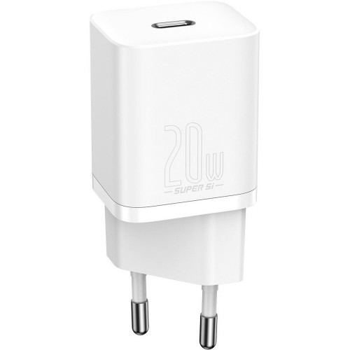 Baseus Super Silicone PD Charger 20W Type-C White (CCSUP-B02)