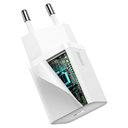 Baseus Super Silicone PD Charger 20W Type-C White (CCSUP-B02)