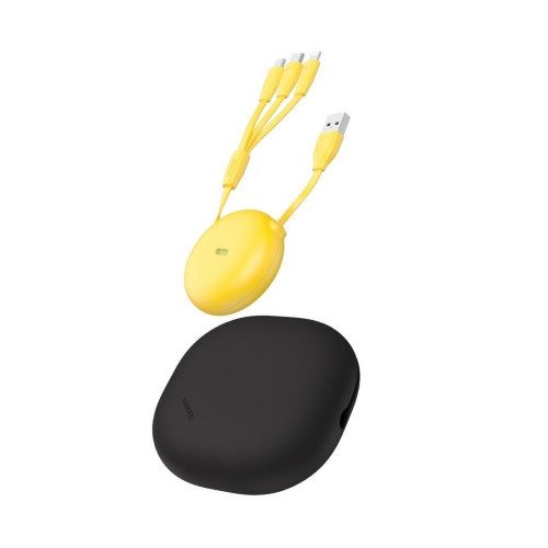 Baseus Lets Go Little Reunion One-Way Stretchable 3-in-1 3A 0.85m Yellow (CAMLT-TYGY)