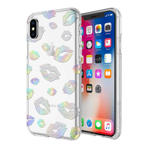 Чехол-накладка (пластиковый) Apple iPhone XS/X Incipio Design Series Holographic Kisses (IPH-1651-KISS)