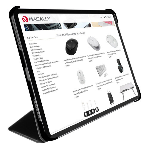 Чехол-книжка (полиуретановый) Apple iPad 11" 2020/2018 Macally Protective Case and Stand Black (BSTANDPRO5S-B)