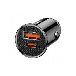 Baseus Circular Plastic PD3.0 QC 4.0 + 30W USB + Type-C Black (CCALL-YS01)