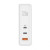 Baseus GaN Mini Quick Charger 120W (2 Type-C + USB) + Cable Type-C to Type-C 5A 1m White (CCGAN-J02)
