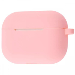 Чохол-накладка (силіконовий) Apple AirPods Pro Silicone Case with Carabine Pink