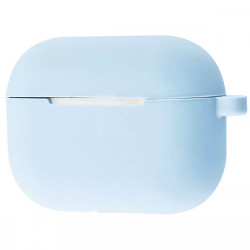 Чохол-накладка (силіконовий) Apple AirPods Pro Silicone Case with Carabine Light Blue