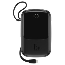 Baseus QPow Digital Display 10000 mAh + Cable Lightning Black (PPQD-B01)