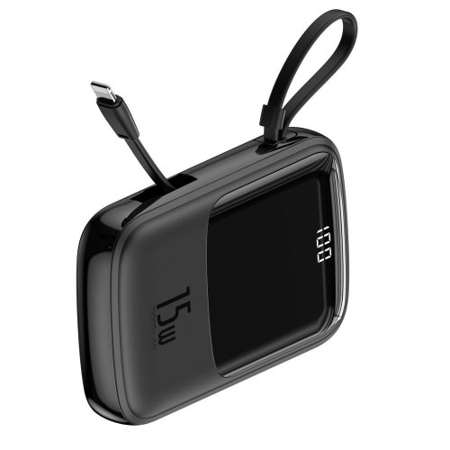 Baseus QPow Digital Display 10000 mAh + Cable Lightning Black (PPQD-B01)