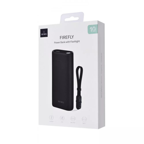 WIWU Firefly with Micro USB Cable 10000 mAh Black