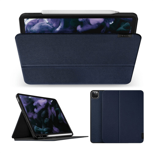 Чехол-книжка (кожанный) Apple iPad Pro 11" 2021/2020/2018/Air 10.9" Laut PRESTIGE Folio Navy Blue (L_IPP21S_PR_BL)