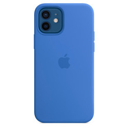 Чехол-накладка (силиконовый) для iPhone 12/12 Pro Silicone Case with MagSafe High Copy Capri Blue