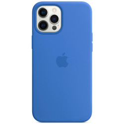 Чехол-накладка (силиконовый) для iPhone 12 Pro Max Silicone Case with MagSafe High Copy Capri Blue