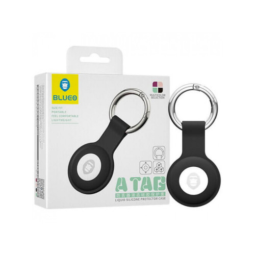 Брелок (силиконовый) для AirTag Blueo Liquid Silicone Protector Case Black
