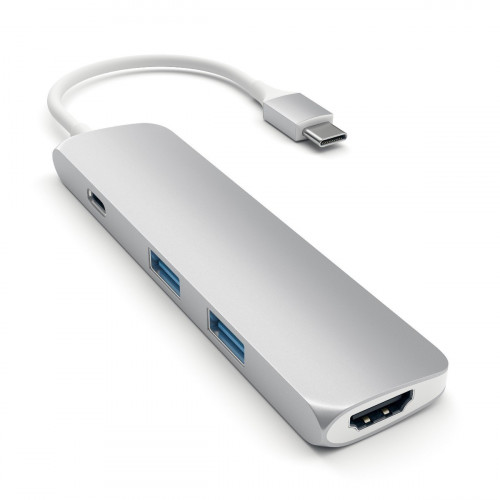 Satechi Aluminum Type-C Slim Multi-Port Adapter 4K Silver (ST-CMAS)