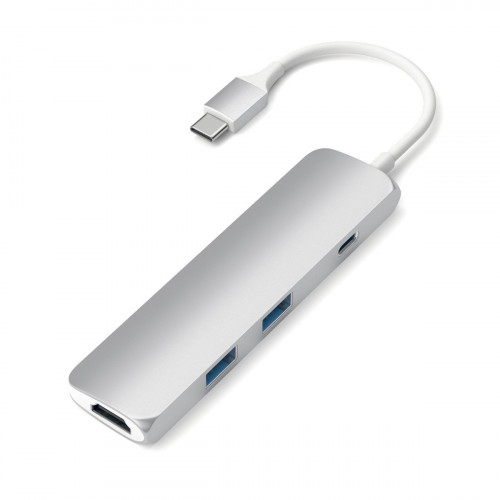 Satechi Aluminum Type-C Slim Multi-Port Adapter 4K Silver (ST-CMAS)
