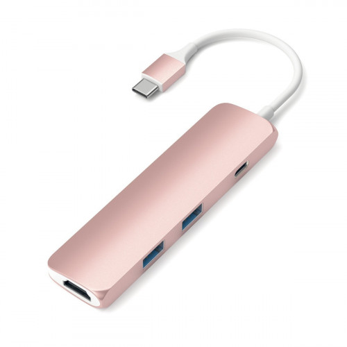 Satechi Aluminum Type-C Slim Multi-Port Adapter 4K Rose Gold (ST-CMAR)