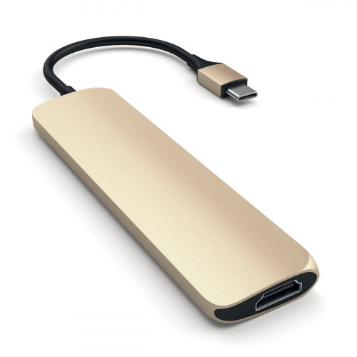 Satechi Aluminum Type-C Slim Multi-Port Adapter 4K Gold (ST-CMAG)