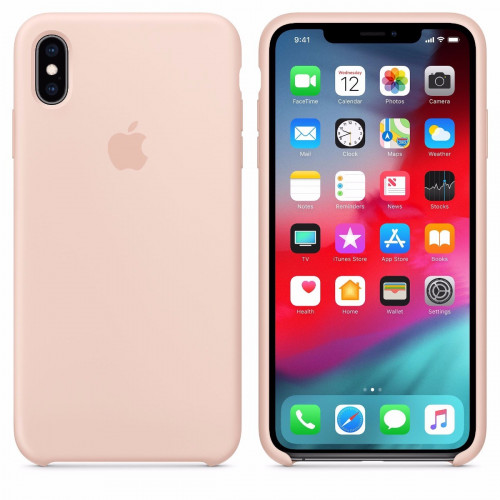 Чехол-накладка (силиконовый) для iPhone XS Max Silicone Case High Copy Pink Sand